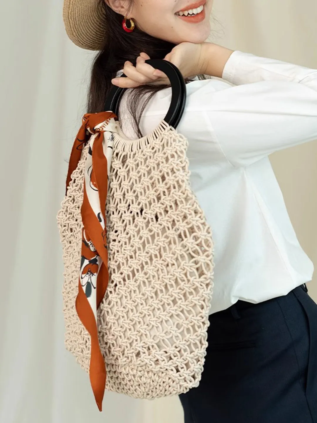 Chowxiaodou Woven Bracelet Bag sold by Simple Retro product image thumbnail 5
