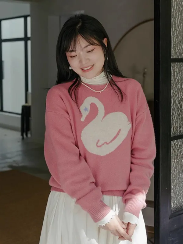 Chowxiaodou 100% Wool Knit Sweater sold by Simple Retro