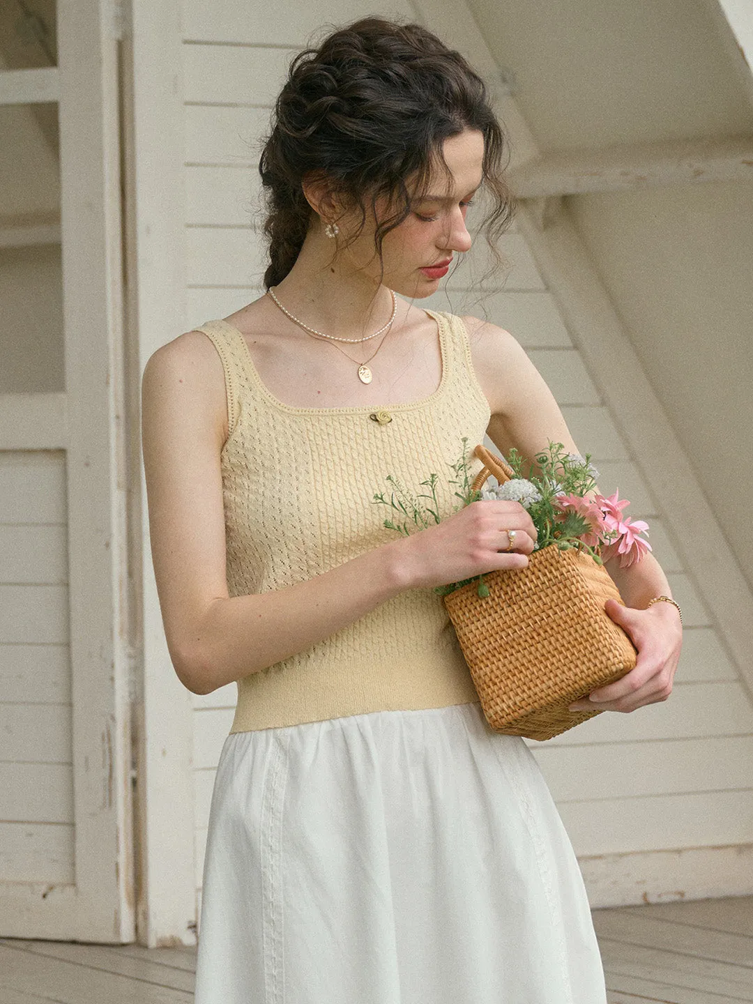 【Final Sale】Freya Suspender Knitted Top sold by Simple Retro product image thumbnail 4