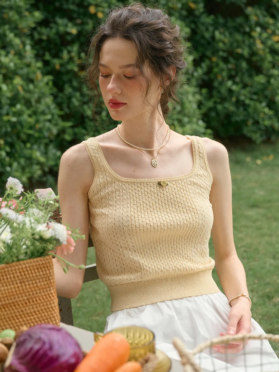 【Final Sale】Freya Suspender Knitted Top sold by Simple Retro product image thumbnail 5