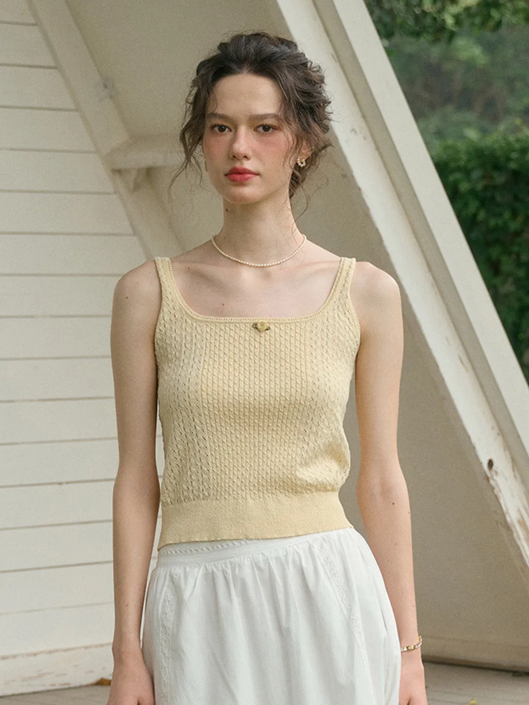 【Final Sale】Freya Suspender Knitted Top sold by Simple Retro product image thumbnail 3