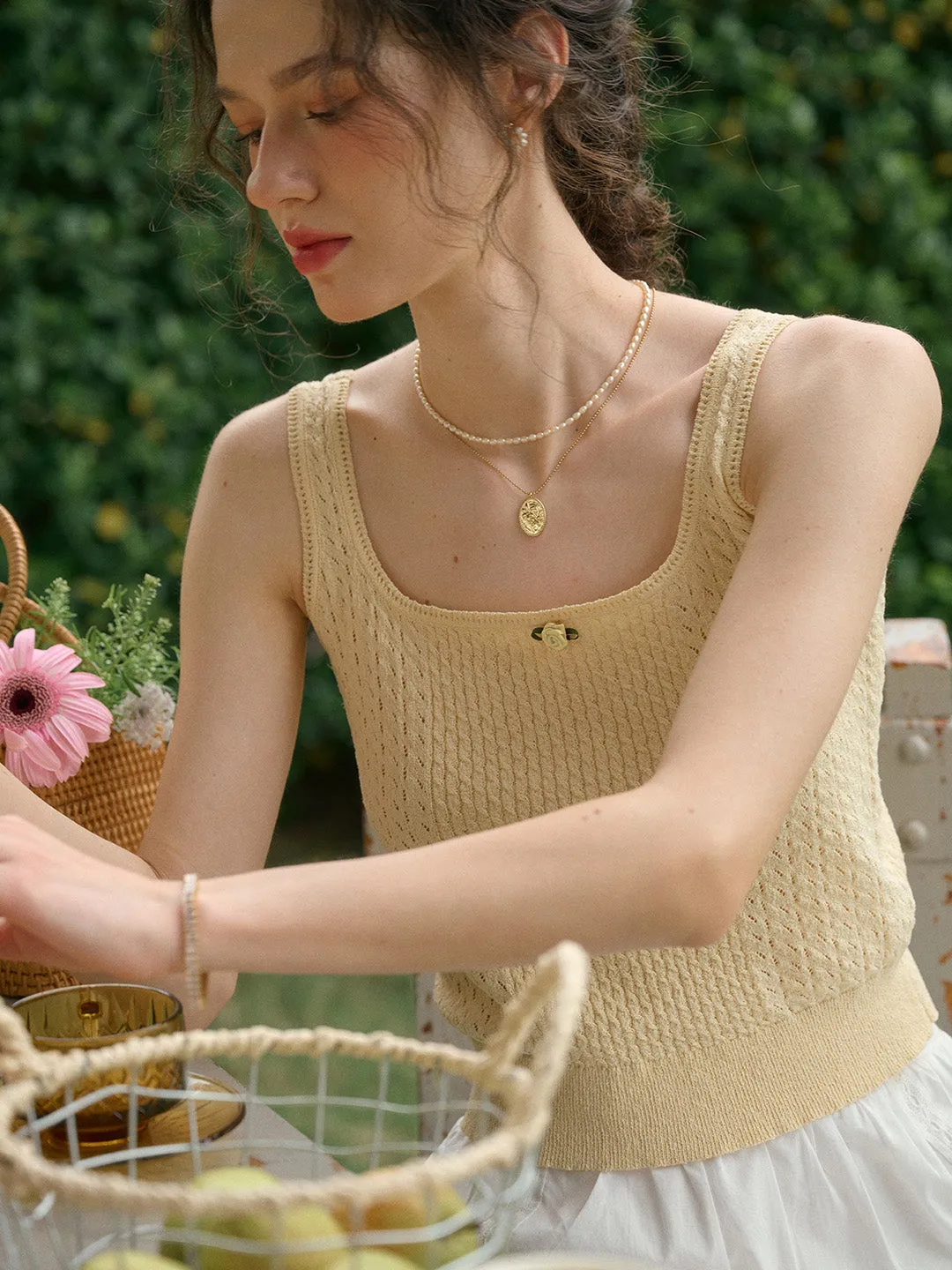 【Final Sale】Freya Suspender Knitted Top sold by Simple Retro product image thumbnail 2