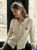 【Final Sale】Rosalie Peter Pan Collar Button Cardigan sold by Simple Retro