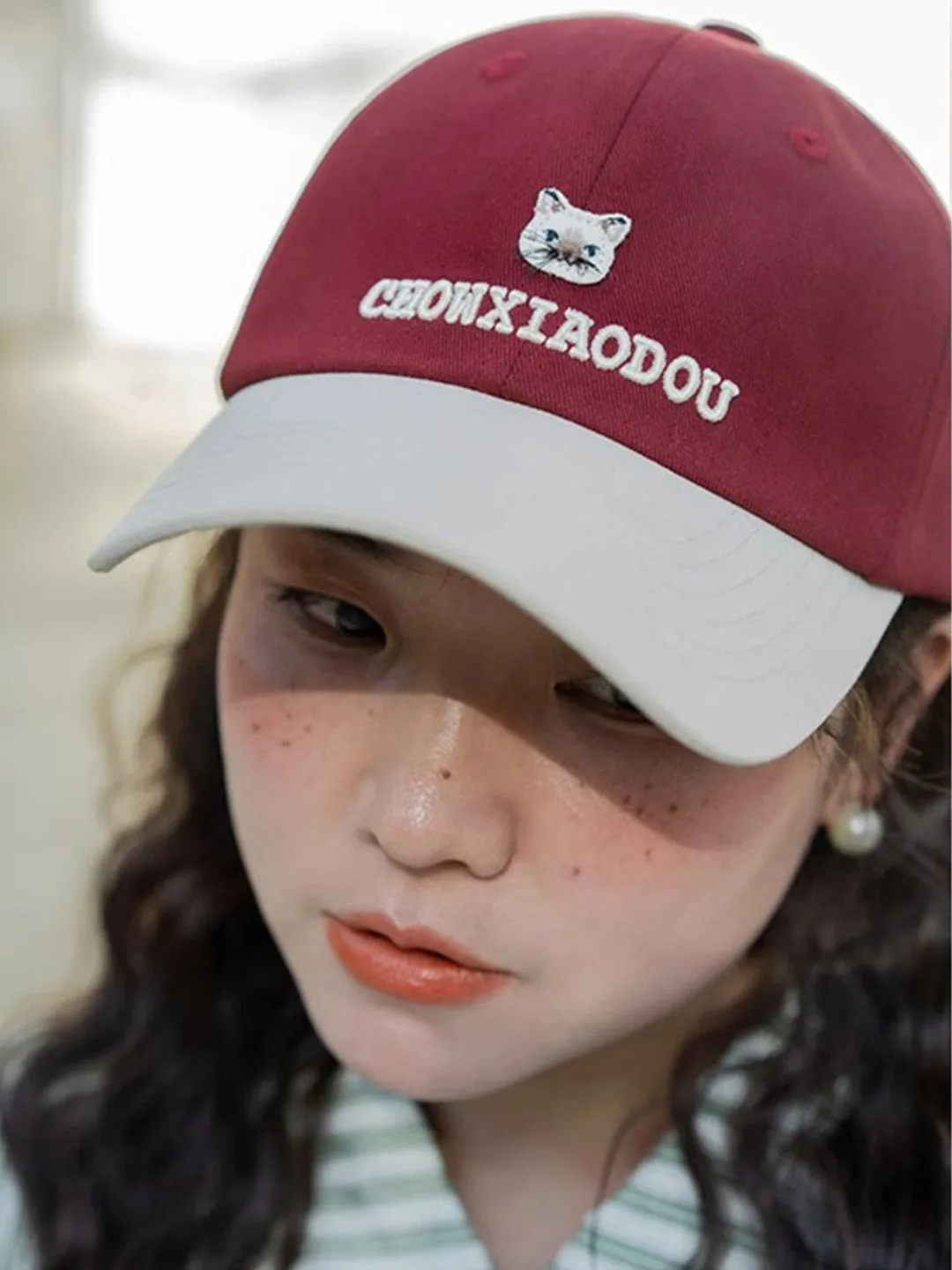 Chowxiaodou Embroidered Cap sold by Simple Retro product image thumbnail 5