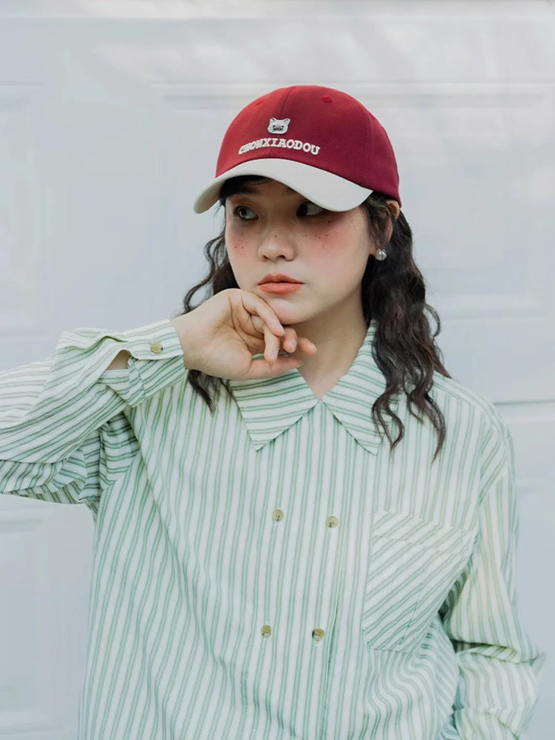 Chowxiaodou Embroidered Cap sold by Simple Retro