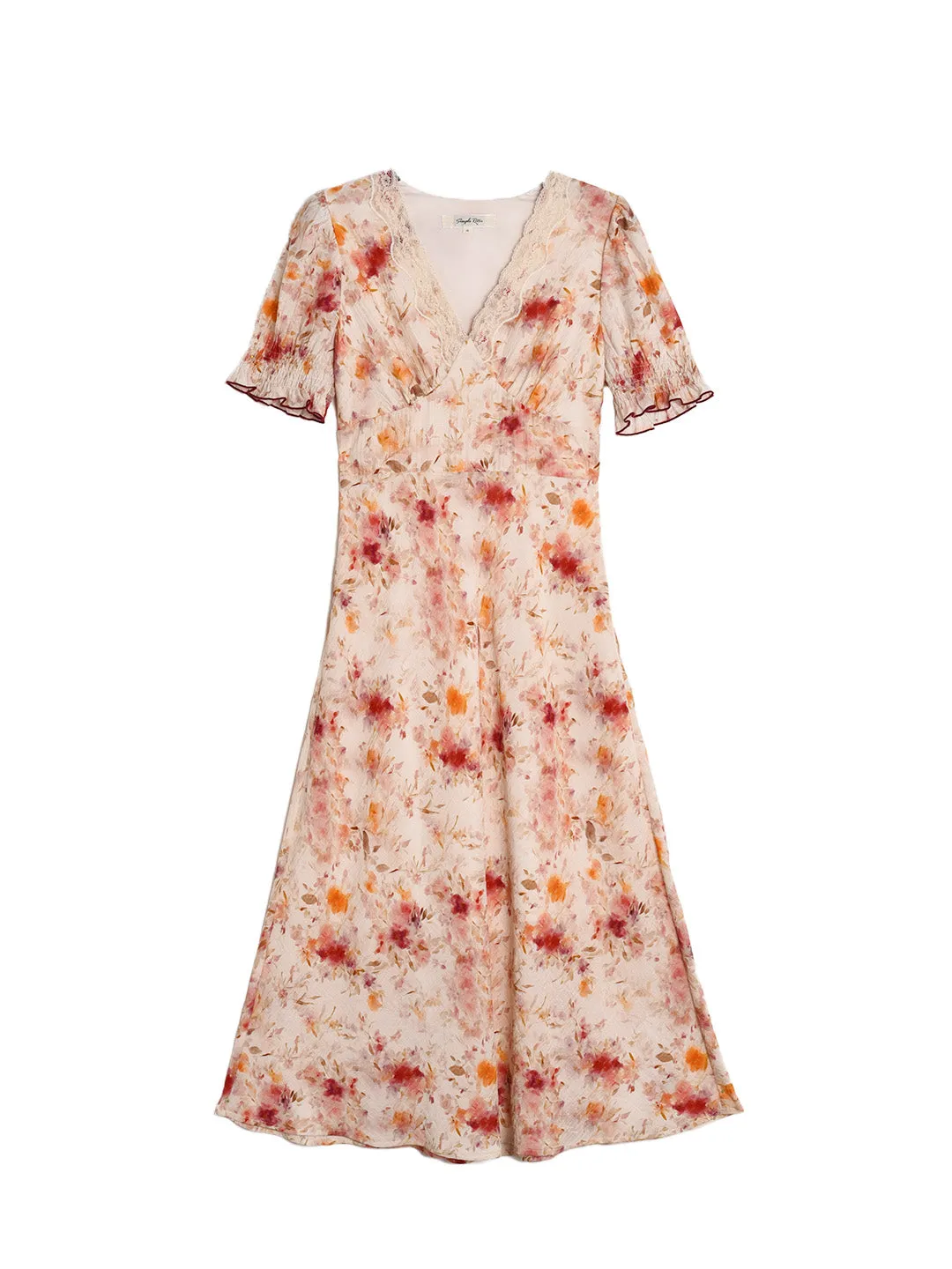Amelia V-Neck Lace Floral Dress sold by Simple Retro product image thumbnail 2