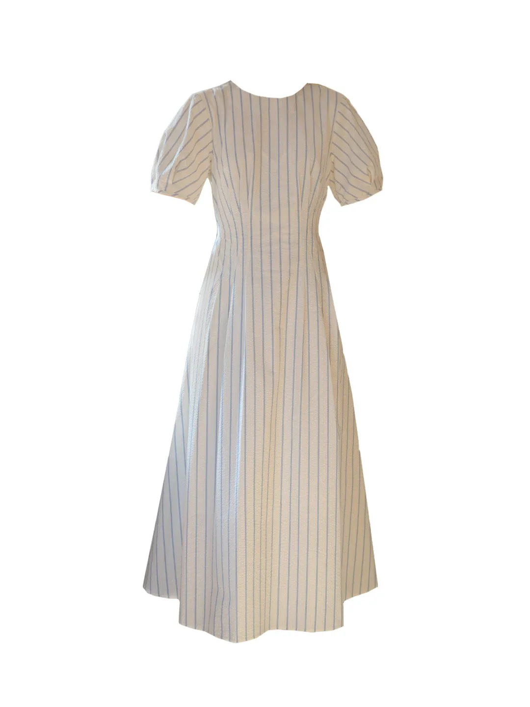 Aria Round Neck Puff Sleeve Dress sold by Simple Retro product image thumbnail 2