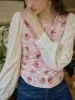 【Final Sale】Maren Round Neck Rose Blouse sold by Simple Retro