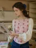 【Final Sale】Maren Round Neck Rose Blouse sold by Simple Retro