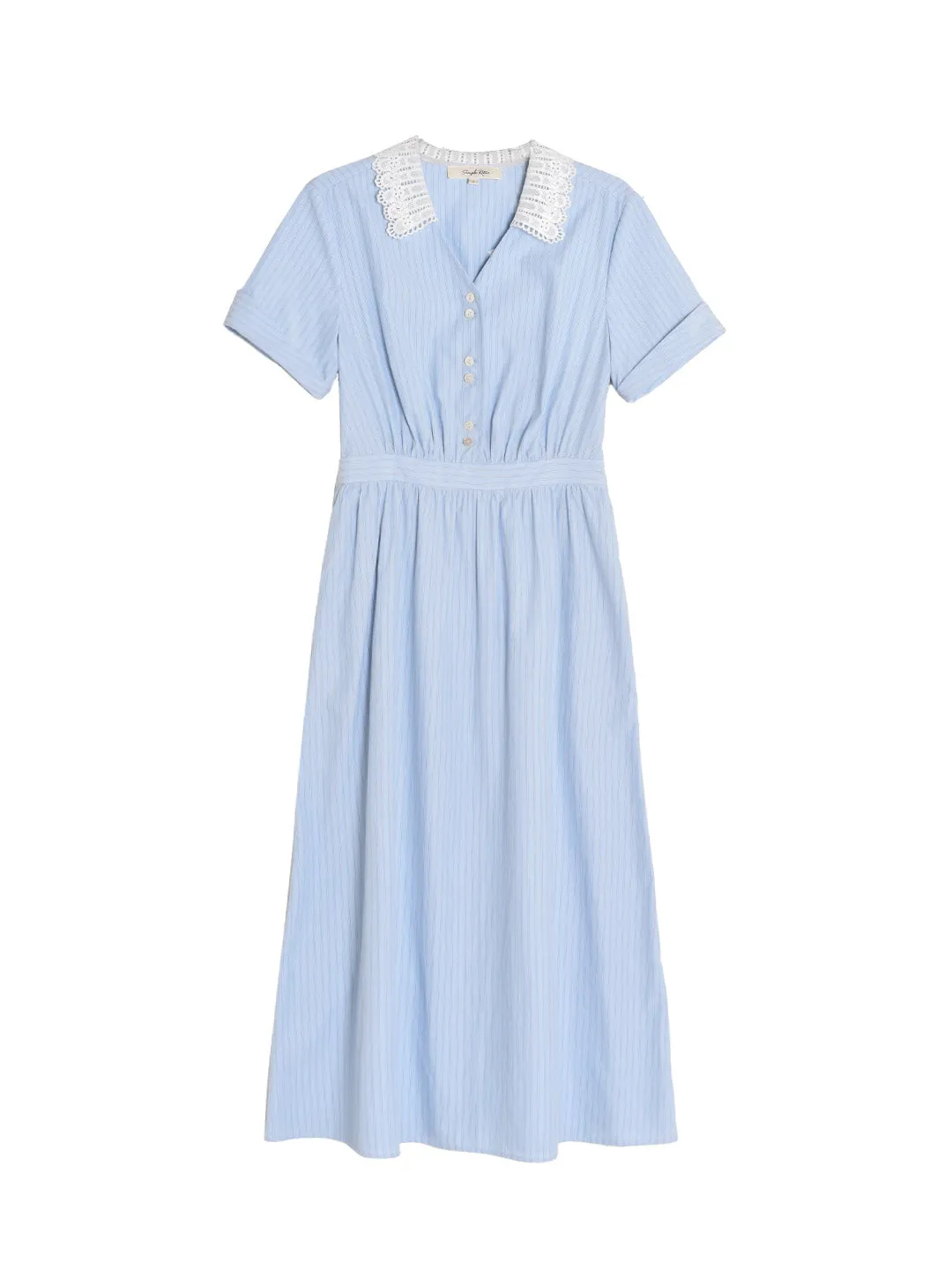 Reina V-Neck Striped Dress sold by Simple Retro product image thumbnail 2