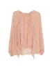Josie Round Neck Ruffle Floral Blouse sold by Simple Retro