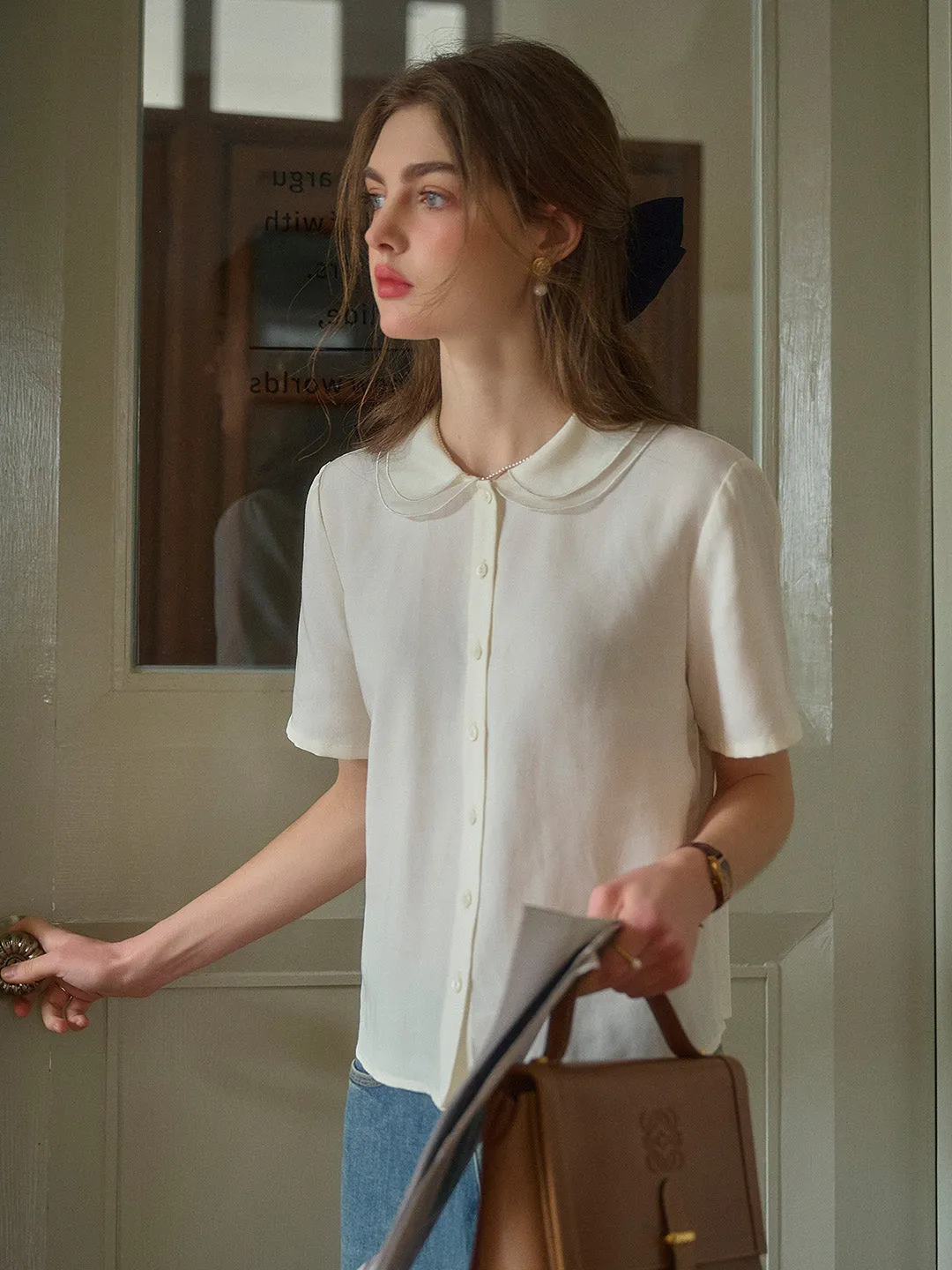 Delia Peter Pan Double Collar Blouse sold by Simple Retro product image thumbnail 5