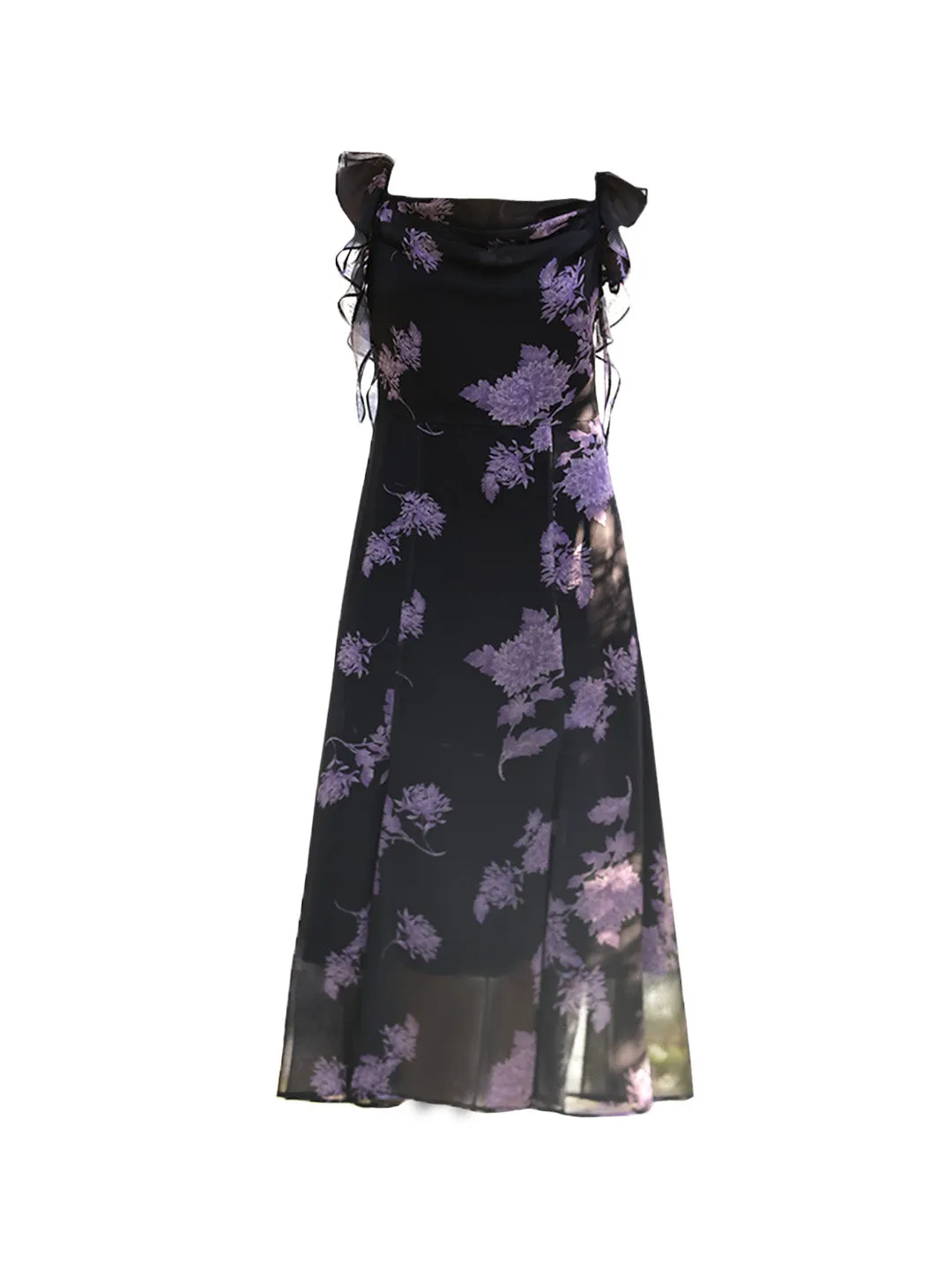 Raina Square Neck Ruffle Sleeve Dress sold by Simple Retro product image thumbnail 2