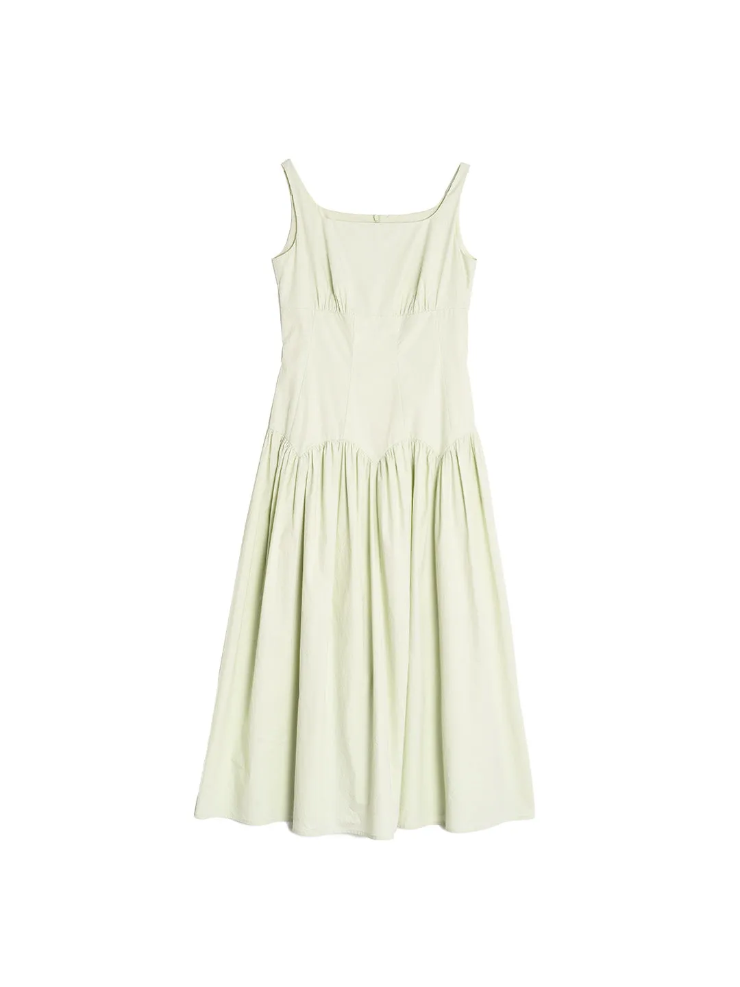 【Final Sale】Jemma Square Neck Patchwork Dress - Green sold by Simple Retro product image thumbnail 2
