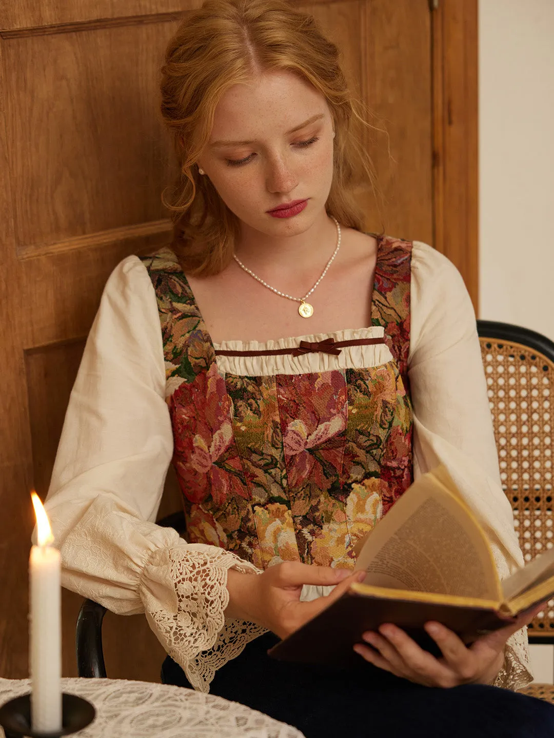 【Final Sale】Janice Square Neck Patchwork Top sold by Simple Retro product image thumbnail 5