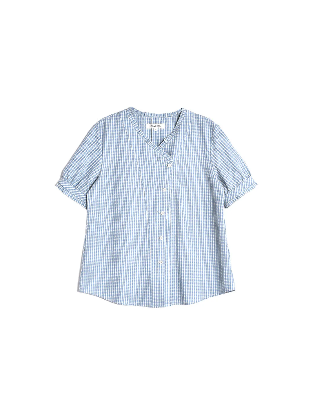 Aurelia V-Neck Puff Sleeve Blouse sold by Simple Retro product image thumbnail 3