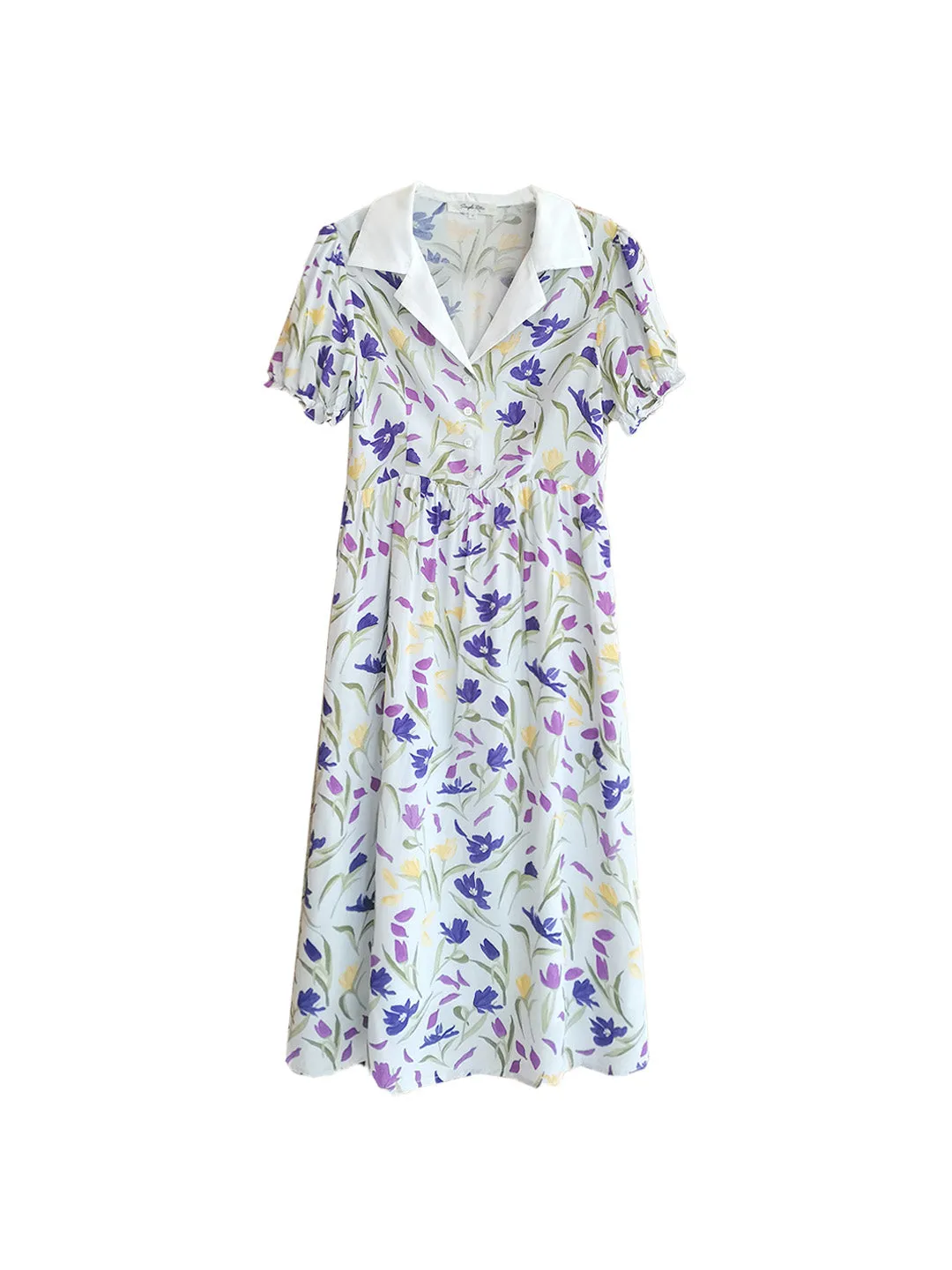 【Final Sale】Esmeralda V-Neck Ruffle Sleeve Dress sold by Simple Retro product image thumbnail 2