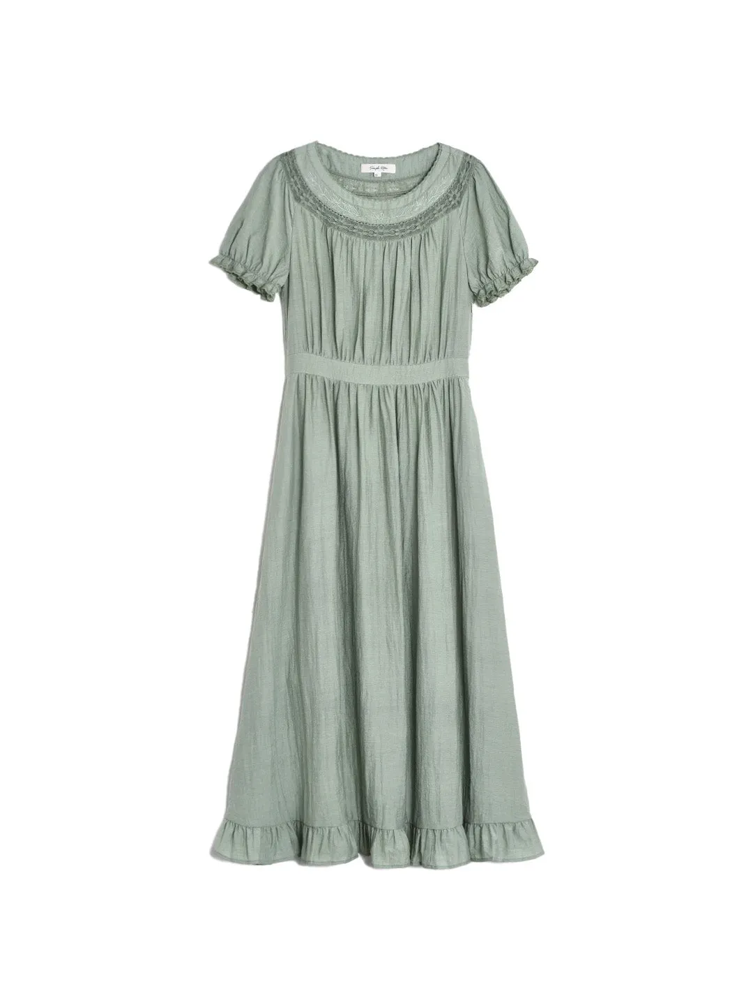 【Final Sale】Emerie Round Neck Puff Sleeve Dress sold by Simple Retro product image thumbnail 2