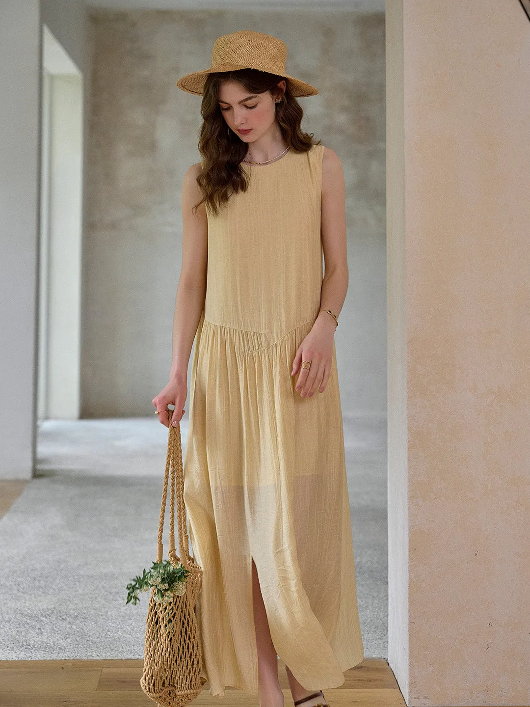 Maria Round Neck Sleeveless Viscose Dress sold by Simple Retro product image thumbnail 3