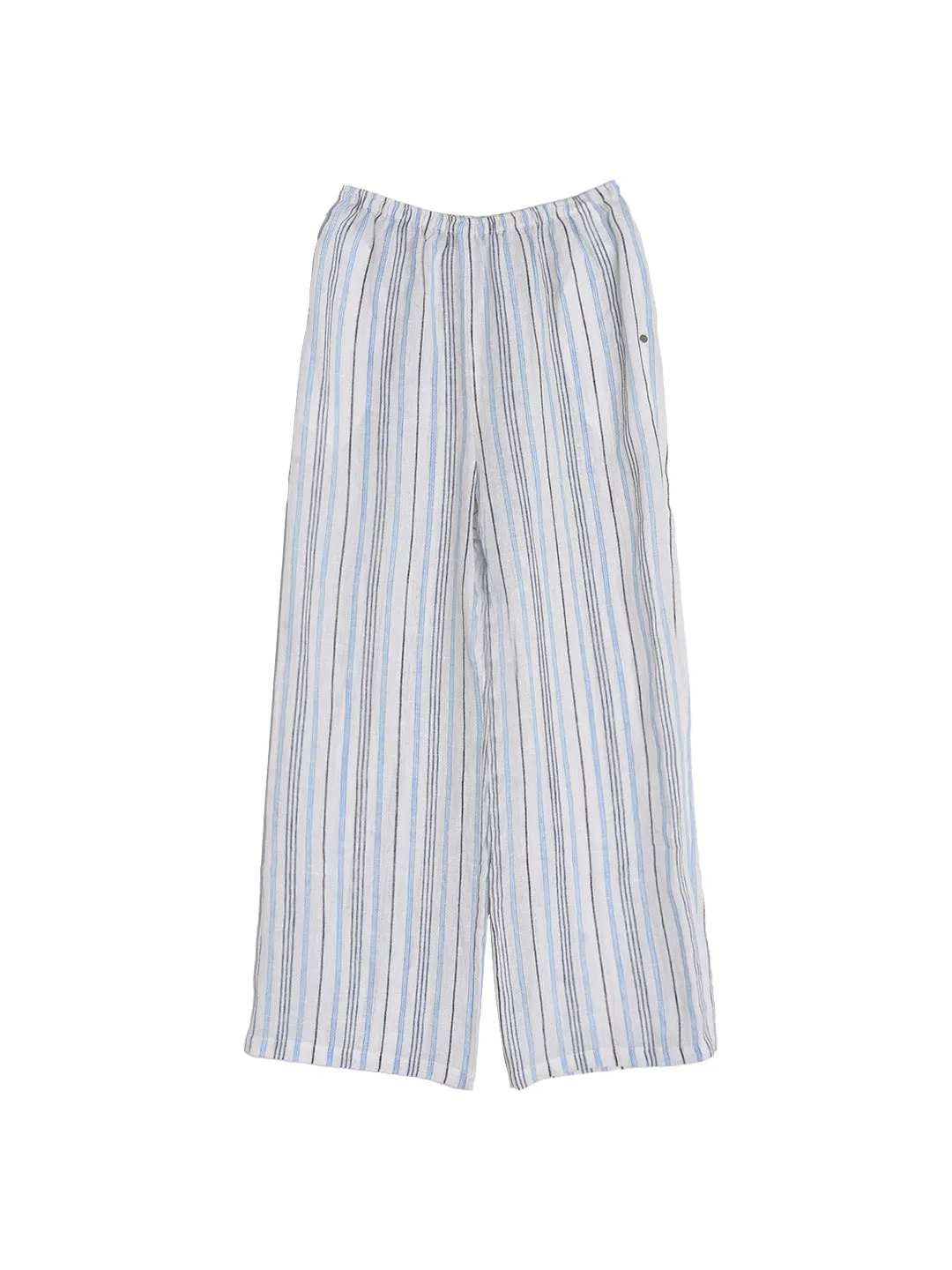Nayeli Stripes 100% Linen Trousers - White sold by Simple Retro product image thumbnail 2