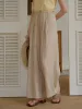 Nova Simple Elastic Waist Linen Trousers - Khaki sold by Simple Retro