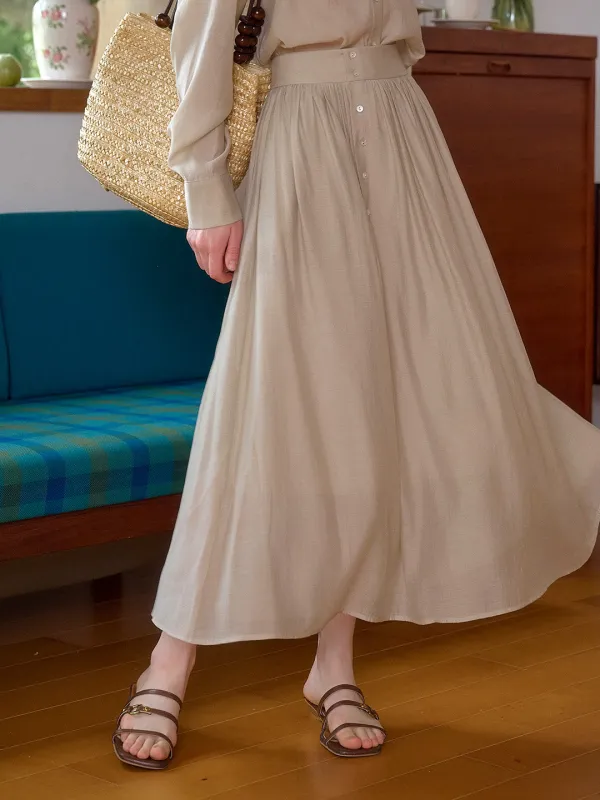 Adalynn Pleated Lysel Skirt sold by Simple Retro