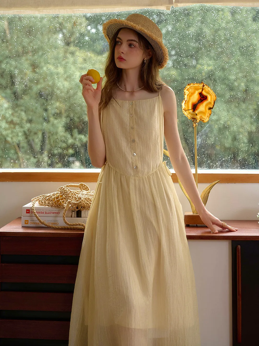 Amara Suspender Tie Lysel Dress sold by Simple Retro