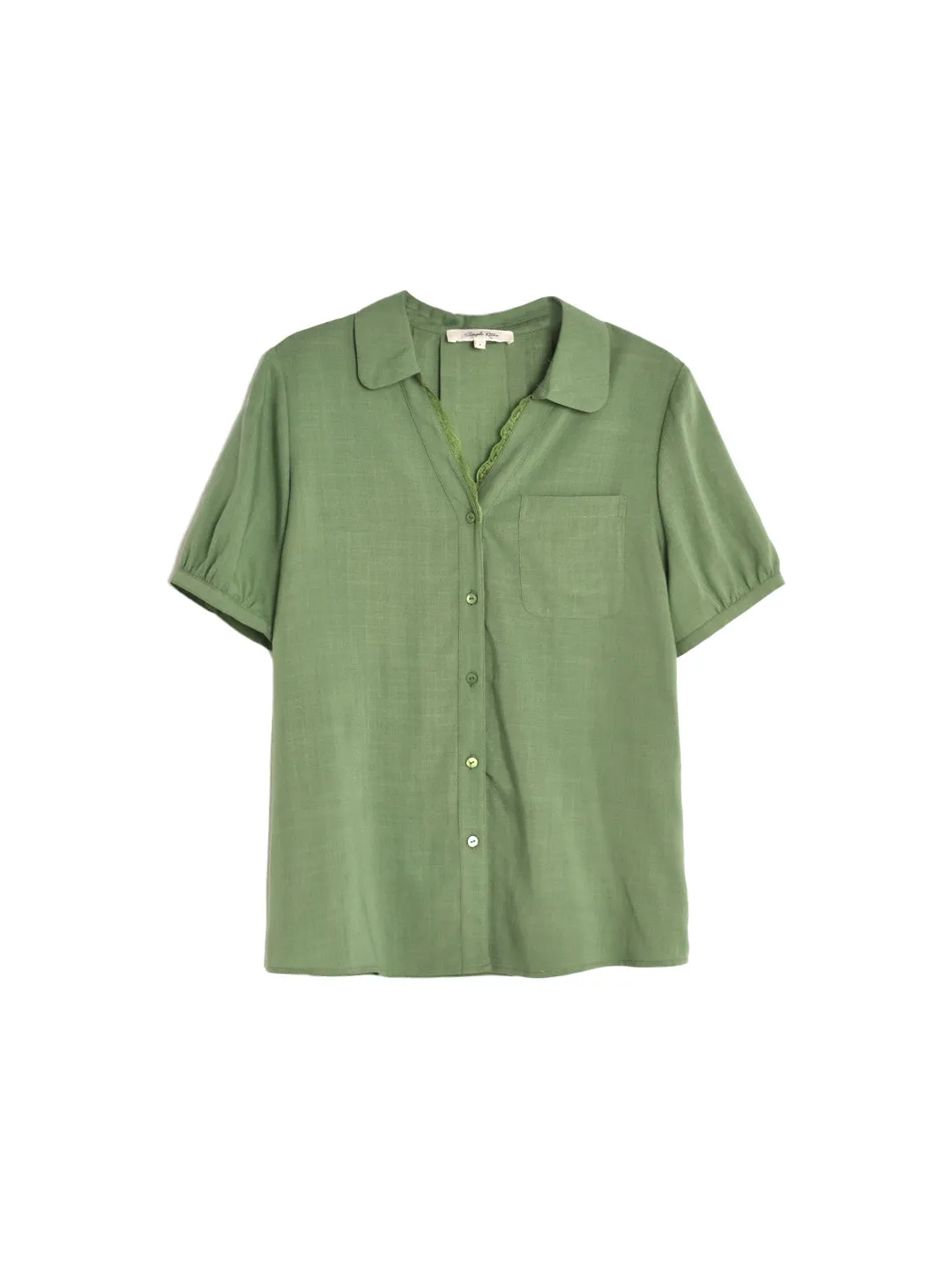 Ariella V-Neck Pocket 100% Lysell Blouse sold by Simple Retro product image thumbnail 2