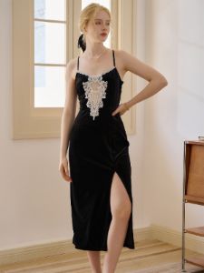 Parker Contrast Lace Split Thigh Cami Dress sold by Simple Retro