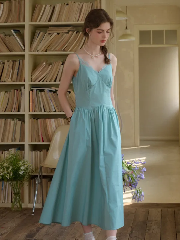 【Final Sale】Saylor Lace Cotton Sleeveless Dress sold by Simple Retro