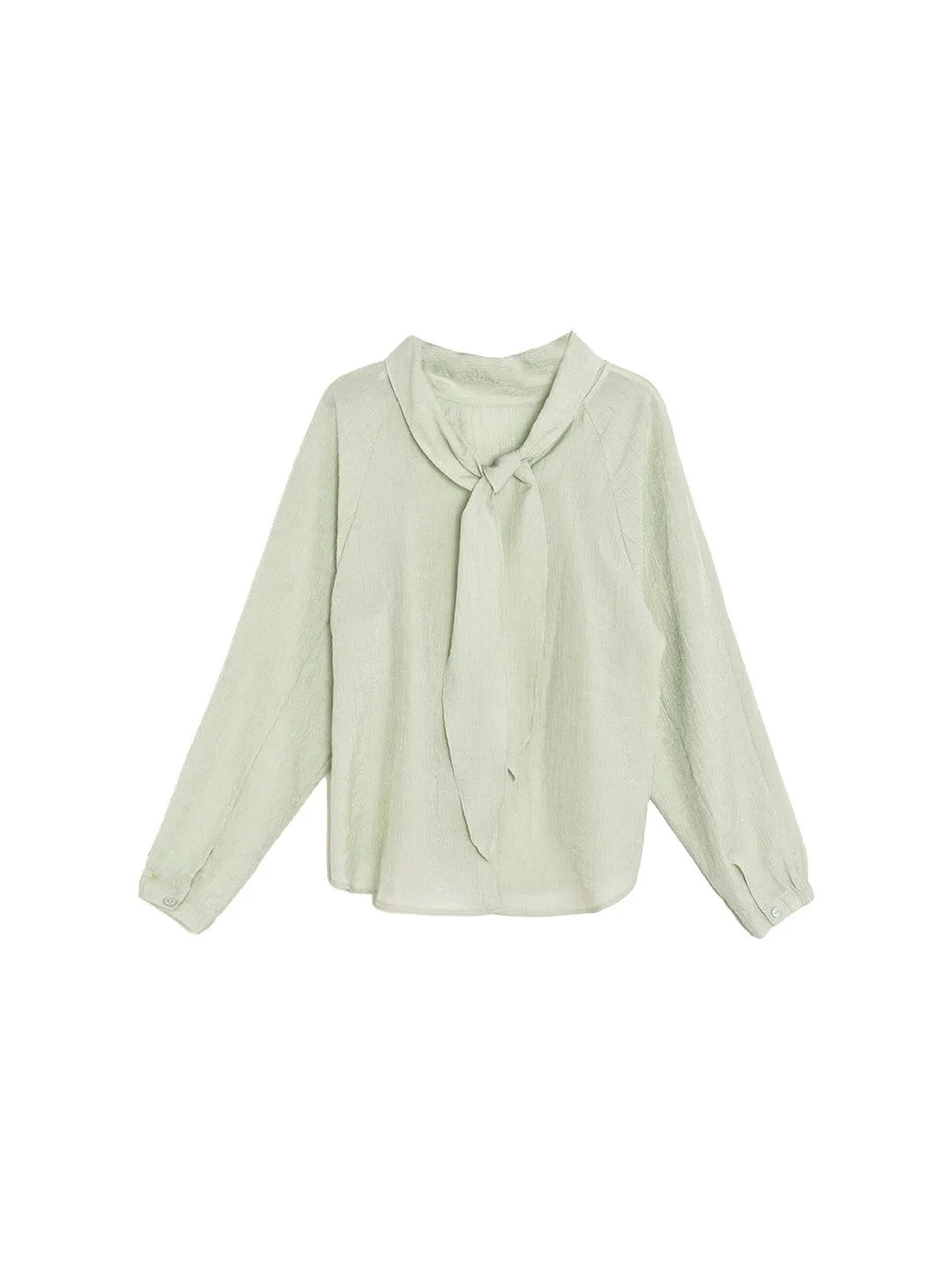 Rosemary Bow Collar Lyocell Wool Blouse sold by Simple Retro product image thumbnail 2