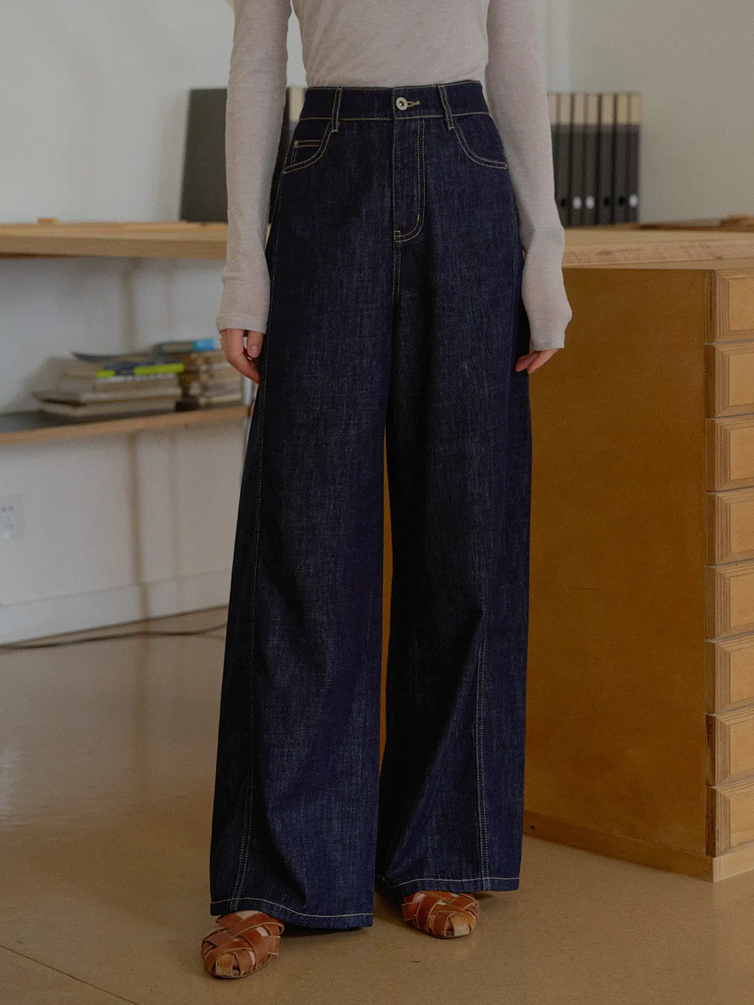 Nicole 100% Cotton Flare Jeans sold by Simple Retro