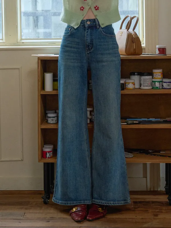 Nicole 100% Cotton Flare Jeans sold by Simple Retro