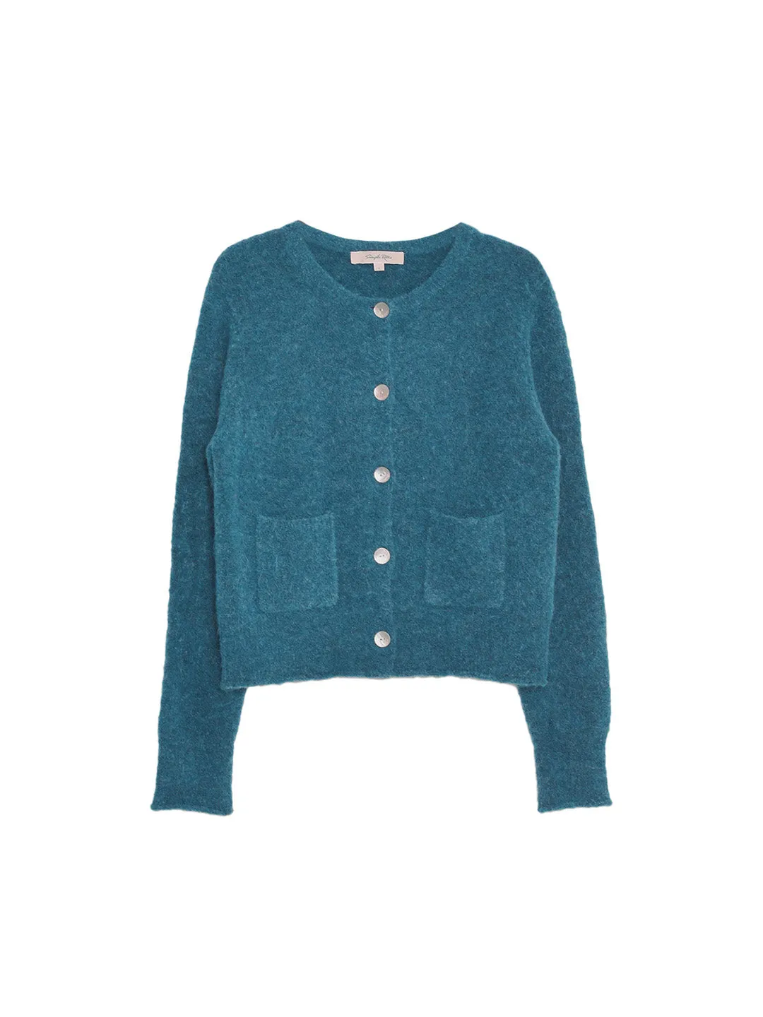 Hattie Round Neck Pocket Wool Cardigan sold by Simple Retro product image thumbnail 2