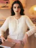 Maryam Wavy Collar Lace Cardigan sold by Simple Retro