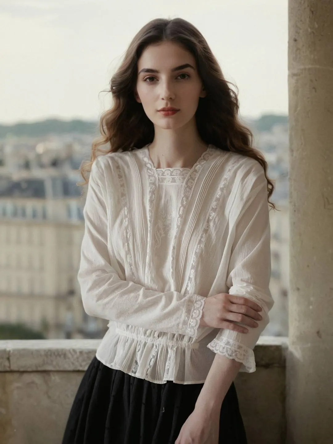 Alaya Square Neck Embroidery Blouse sold by Simple Retro