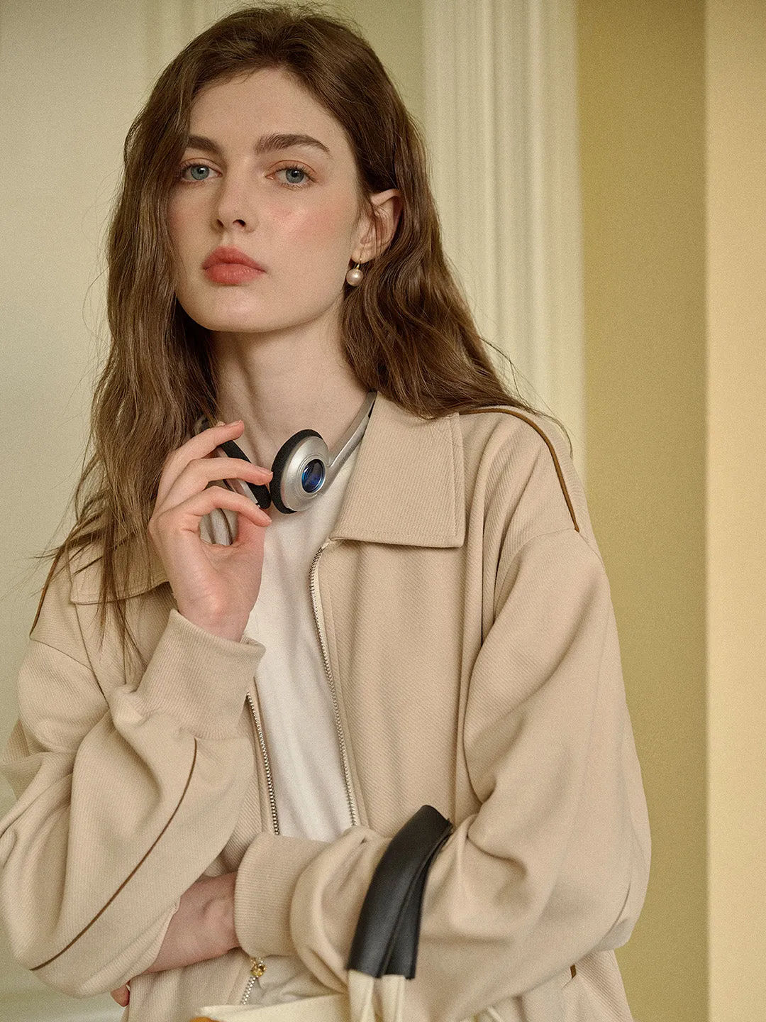 Chloe Polo Collar Cotton Cardigan sold by Simple Retro product image thumbnail 5