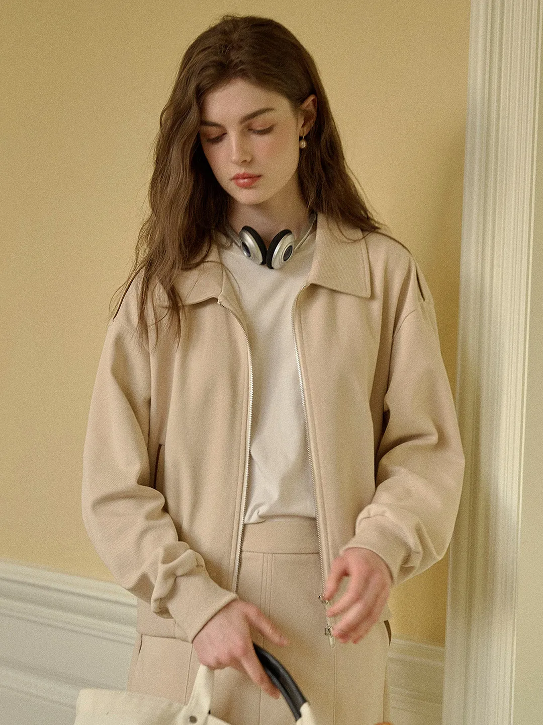 Chloe Polo Collar Cotton Cardigan sold by Simple Retro product image thumbnail 3