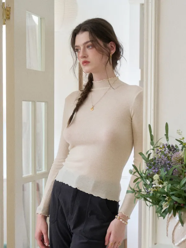 Amanda Ruffle Collar 100% Wool Sweater sold by Simple Retro