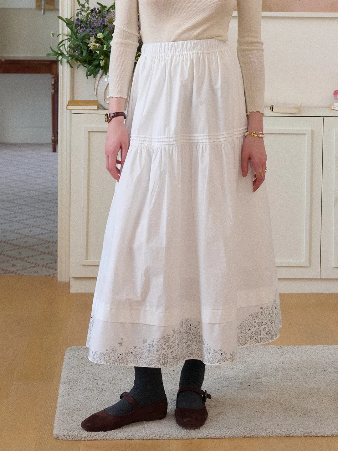 【Final Sale】Bristol Midi 100% Cotton Skirt sold by Simple Retro product image thumbnail 3