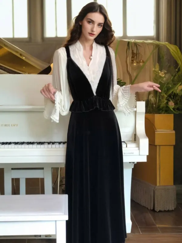 Sariyah V-Neck Blouse sold by Simple Retro