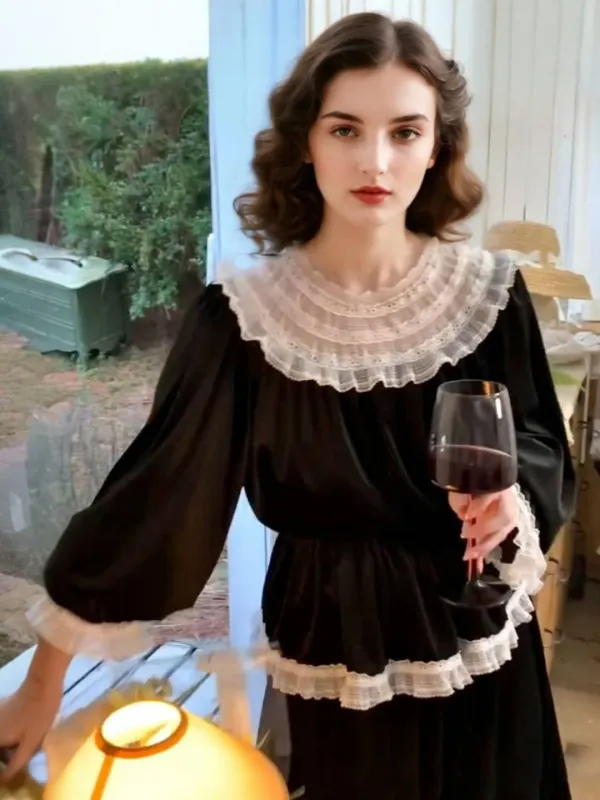 Marina Round Neck Blouse sold by Simple Retro