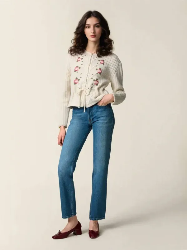 Capri Round Neck Cardigan sold by Simple Retro