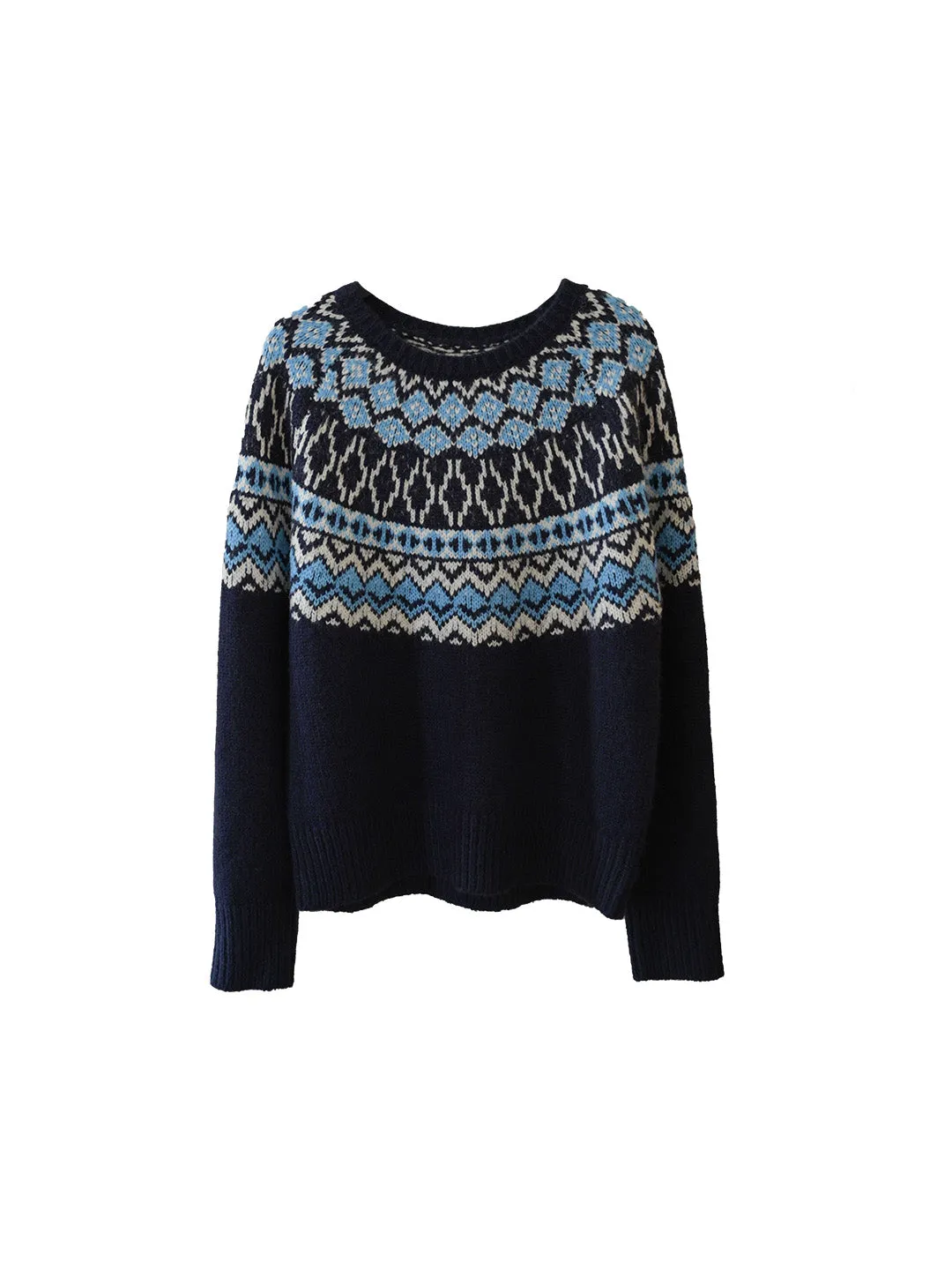 Estella Round Neck Fair Isle Sweater sold by Simple Retro product image thumbnail 2