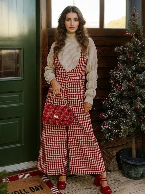 Michaela Turtleneck Knit Jumpsuit sold by Simple Retro