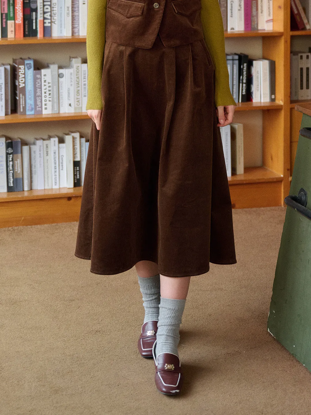 Rosa A-Line Corduroy Skirt sold by Simple Retro product image thumbnail 4