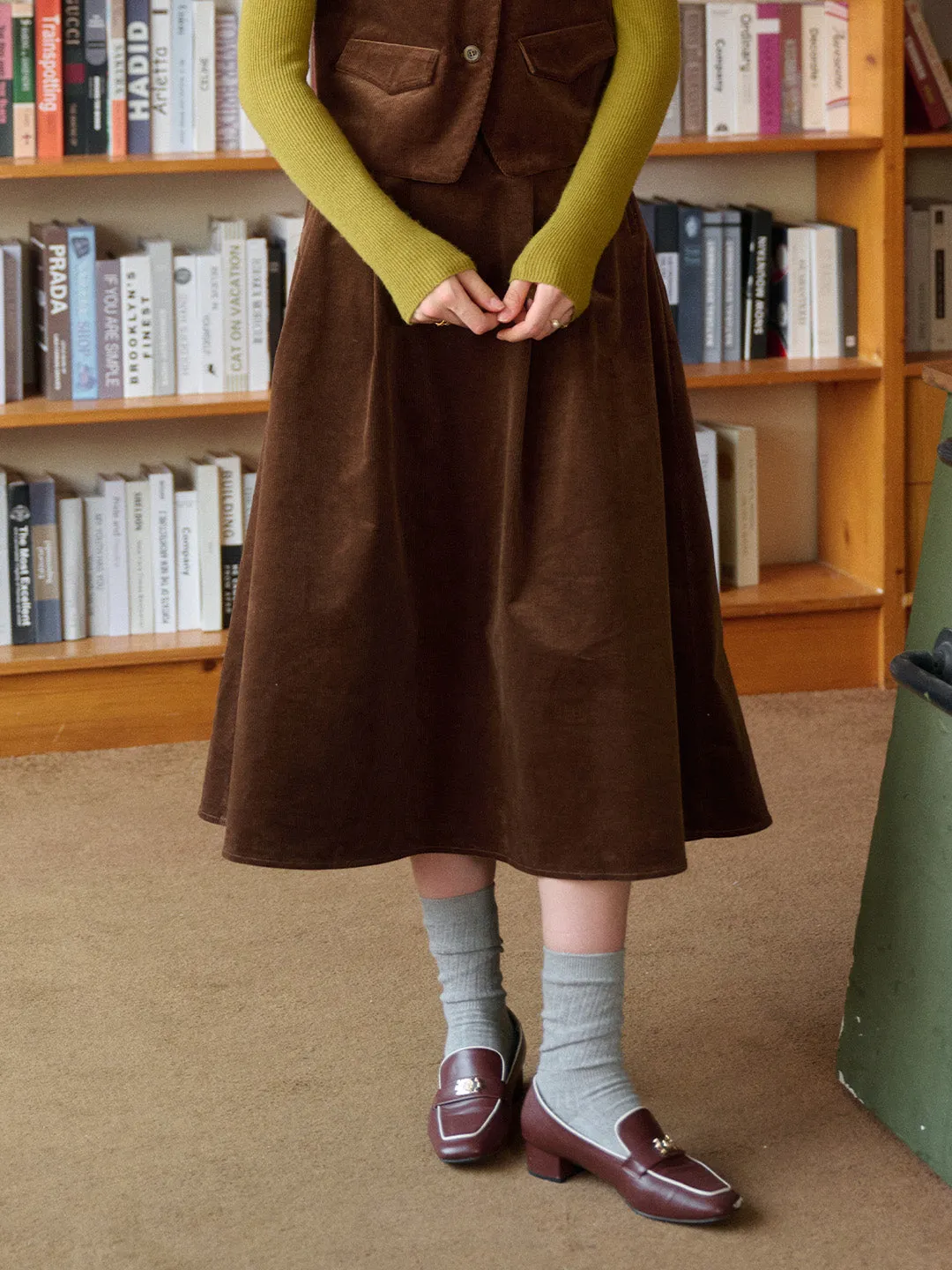 Rosa A-Line Corduroy Skirt sold by Simple Retro product image thumbnail 5