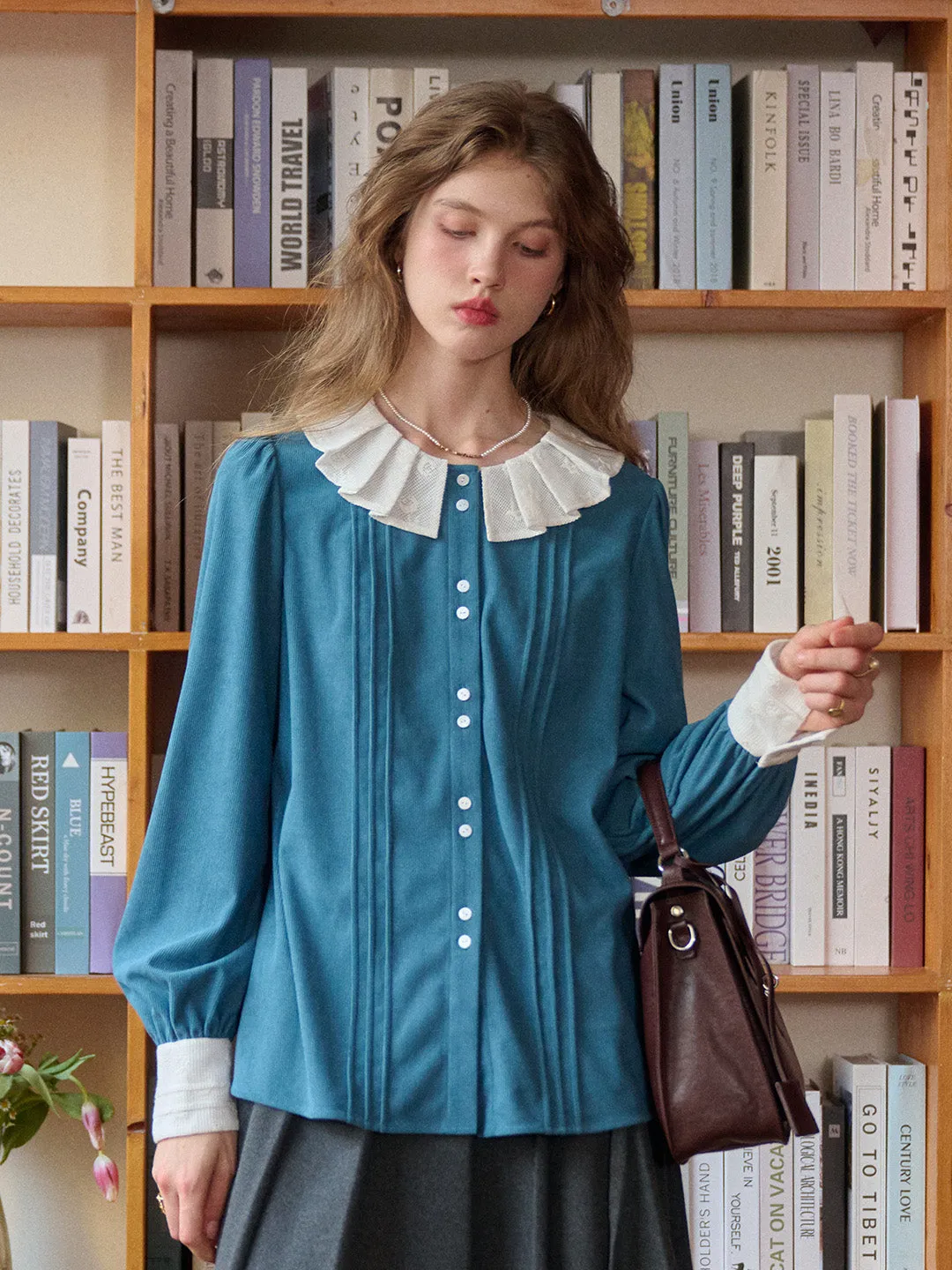 Braelynn Peter Pan Collar Blouse sold by Simple Retro product image thumbnail 3