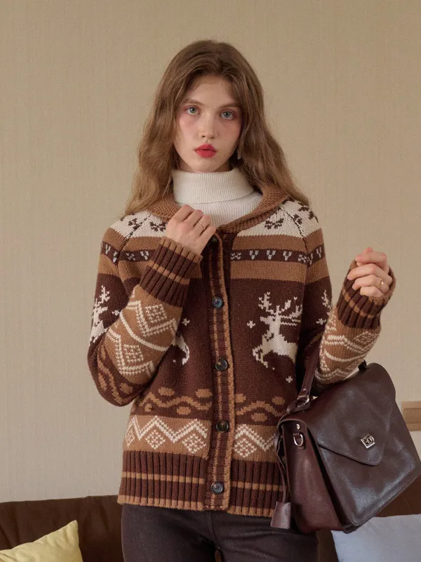 Shelby Shawl Collar Wool Cardigan sold by Simple Retro