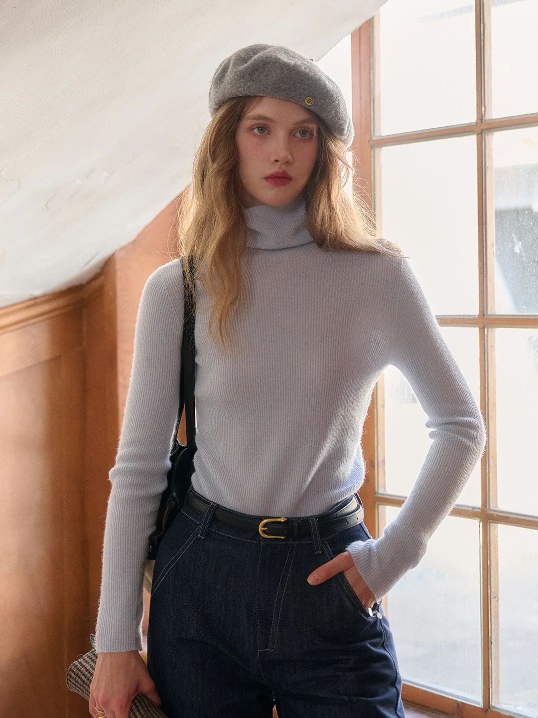 Erin Turtleneck 100% Wool Sweater sold by Simple Retro